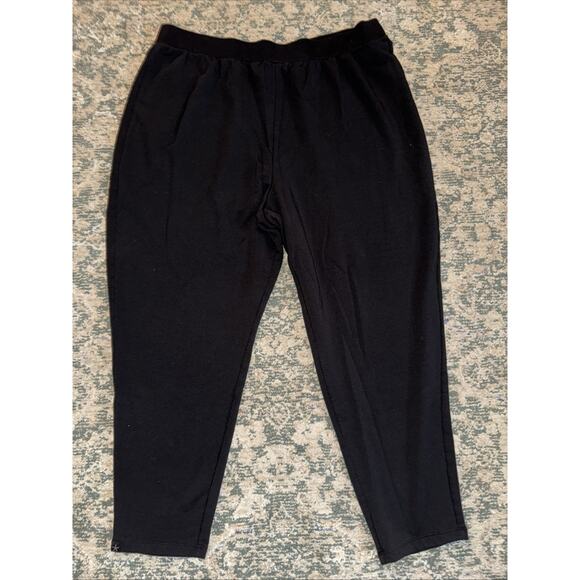 Barefoot Dreams Women’s Cozychic Everyday Pants Black Fleece Size 1X PLUS - Picture 1 of 5